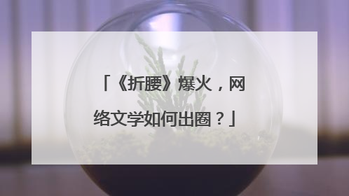 《折腰》爆火，网络文学如何出圈？
