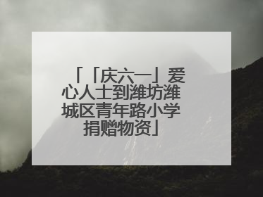 「庆六一」爱心人士到潍坊潍城区青年路小学捐赠物资