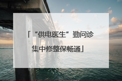“供电医生”勤问诊 集中修整保畅通