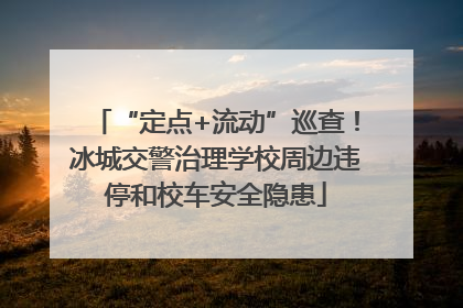 “定点+流动”巡查！冰城交警治理学校周边违停和校车安全隐患