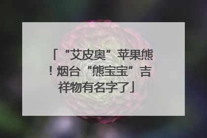 “艾皮奥”苹果熊！烟台“熊宝宝”吉祥物有名字了