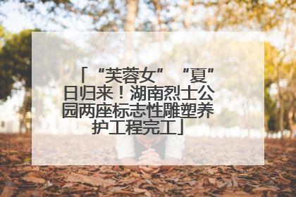 “芙蓉女”“夏”日归来！湖南烈士公园两座标志性雕塑养护工程完工
