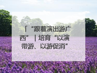 “跟着演出游广西”｜培育“以演带游、以游促消”文旅消费新生态
