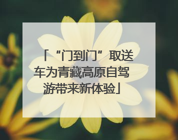 “门到门”取送车为青藏高原自驾游带来新体验