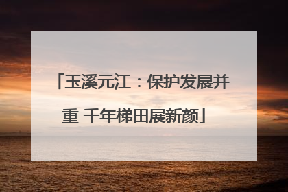 玉溪元江：保护发展并重 千年梯田展新颜