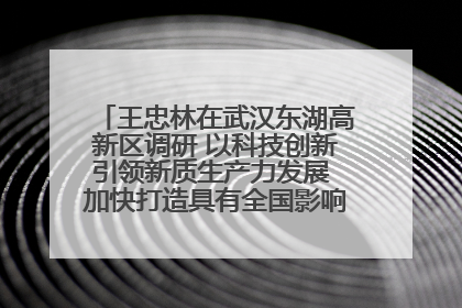 王忠林在武汉东湖高新区调研 以科技创新引领新质生产力发展 加快打造具有全国影响力的科技创新高地