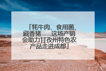 牦牛肉、食用菌、藏香猪……这场产销会助力甘孜州特色农产品走进成都