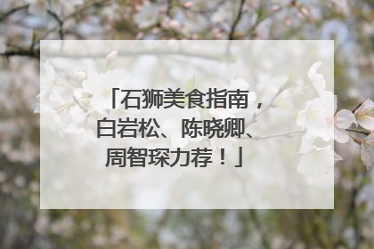 石狮美食指南，白岩松、陈晓卿、周智琛力荐！
