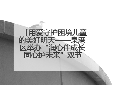 用爱守护困境儿童的美好明天——泉港区举办“润心伴成长 同心护未来”双节关爱活动