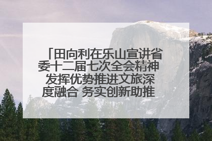 田向利在乐山宣讲省委十二届七次全会精神 发挥优势推进文旅深度融合 务实创新助推高质量发展