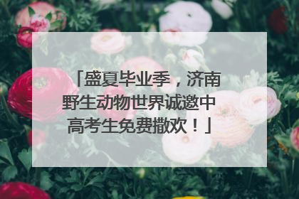 盛夏毕业季，济南野生动物世界诚邀中高考生免费撒欢！
