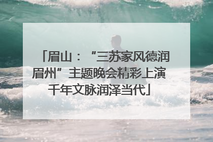 眉山：“三苏家风德润眉州”主题晚会精彩上演千年文脉润泽当代