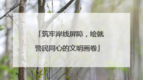 筑牢岸线屏障，绘就警民同心的文明画卷