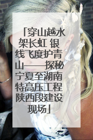 穿山越水架长虹 银线飞度护青山——探秘宁夏至湖南特高压工程陕西段建设现场