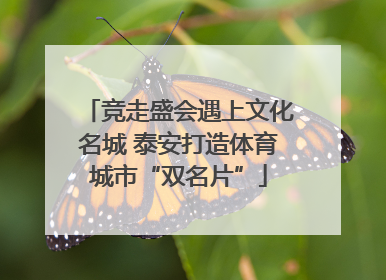 竞走盛会遇上文化名城 泰安打造体育城市“双名片”