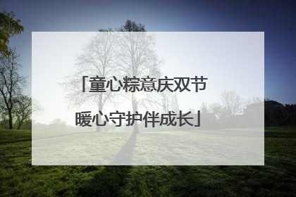 童心粽意庆双节 暖心守护伴成长