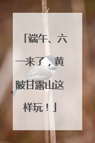 端午、六一来了，黄陂甘露山这样玩！