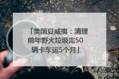 美国夏威夷：清理前年野火垃圾需50辆卡车运5个月