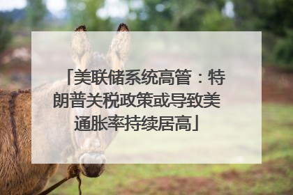 美联储系统高管：特朗普关税政策或导致美通胀率持续居高
