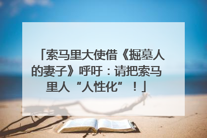 索马里大使借《掘墓人的妻子》呼吁：请把索马里人“人性化”！
