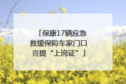 保康17辆应急救援保障车家门口喜提“上岗证”