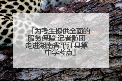 为考生提供全面的服务保障 记者随团走进湖南省平江县第一中学考点