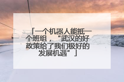 一个机器人能抵一个班组，“武汉的好政策给了我们极好的发展机遇”