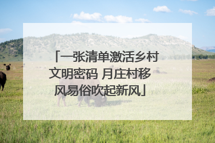 一张清单激活乡村文明密码 月庄村移风易俗吹起新风
