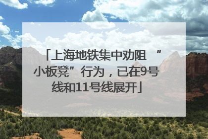 上海地铁集中劝阻 “小板凳”行为，已在9号线和11号线展开
