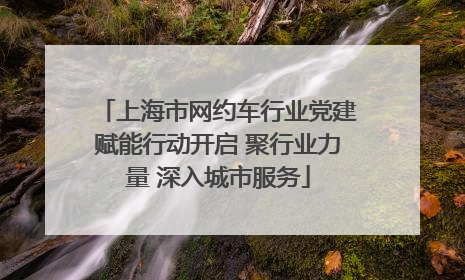 上海市网约车行业党建赋能行动开启 聚行业力量 深入城市服务