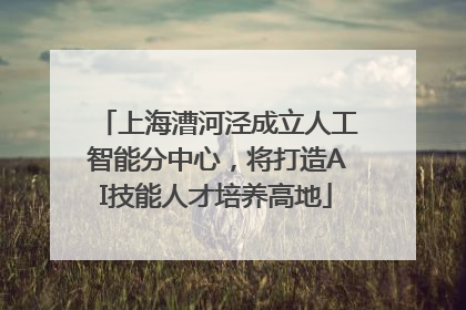 上海漕河泾成立人工智能分中心，将打造AI技能人才培养高地