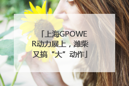 上海GPOWER动力展上，潍柴又搞“大”动作