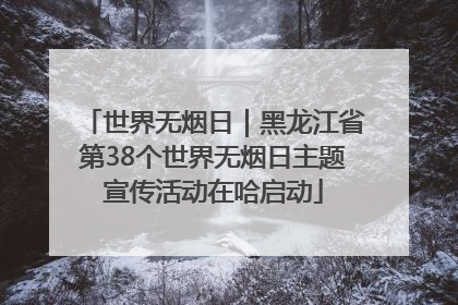 世界无烟日｜黑龙江省第38个世界无烟日主题宣传活动在哈启动
