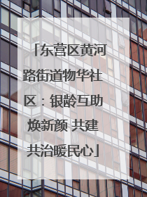 东营区黄河路街道物华社区：银龄互助焕新颜 共建共治暖民心