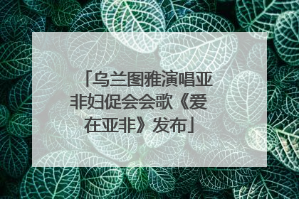 乌兰图雅演唱亚非妇促会会歌《爱在亚非》发布