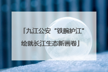 九江公安“铁腕护江”绘就长江生态新画卷