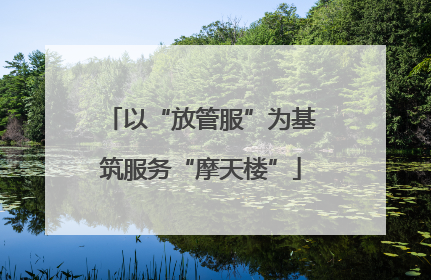 以“放管服”为基筑服务“摩天楼”