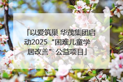 以爱筑巢 华茂集团启动2025“困难儿童学居改善”公益项目