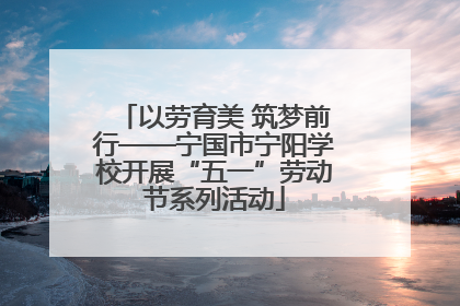 以劳育美 筑梦前行——宁国市宁阳学校开展“五一”劳动节系列活动