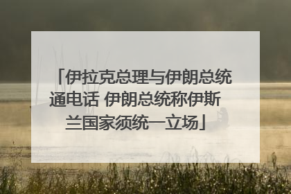 伊拉克总理与伊朗总统通电话 伊朗总统称伊斯兰国家须统一立场