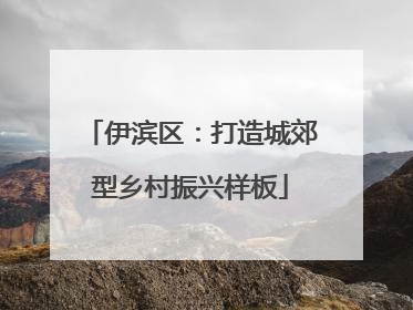 伊滨区：打造城郊型乡村振兴样板