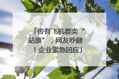 传有飞机要卖“站票”，网友吵翻！企业紧急回应