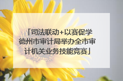 司法联动+以赛促学 德州市审计局举办全市审计机关业务技能竞赛
