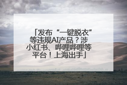 发布“一键脱衣”等违规AI产品？涉小红书、哔哩哔哩等平台！上海出手