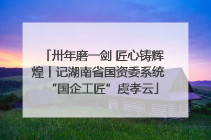 卅年磨一剑 匠心铸辉煌丨记湖南省国资委系统“国企工匠”虞孝云