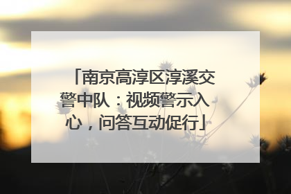 南京高淳区淳溪交警中队：视频警示入心，问答互动促行
