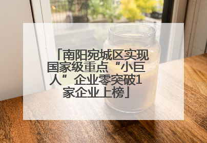 南阳宛城区实现国家级重点“小巨人”企业零突破1家企业上榜