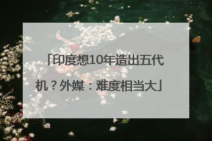 印度想10年造出五代机？外媒：难度相当大