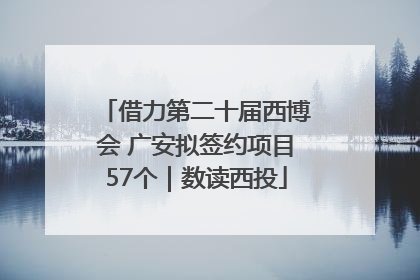借力第二十届西博会 广安拟签约项目57个｜数读西投