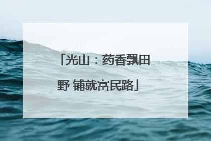 光山：药香飘田野 铺就富民路